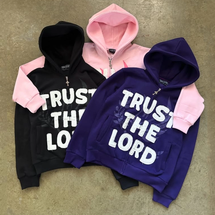 Custom Streetwear Oversized Boxy Zipper Heavyweight 100 Cotton Terry Acid Wash Embroidery Distressed Zip Up Hoodie