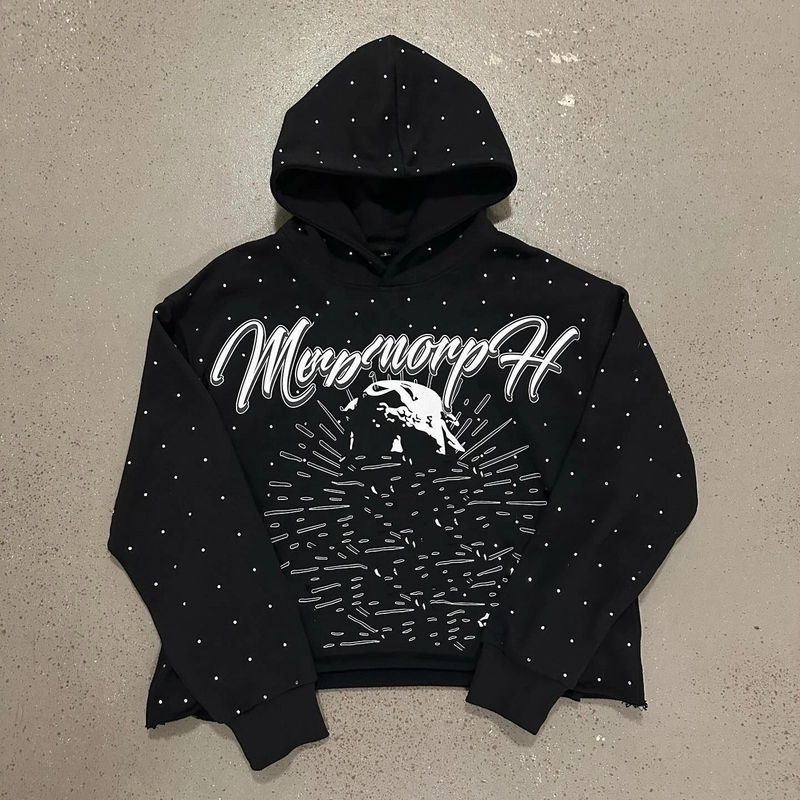 Customized Lightweight Pullover Hooded With Cut Edge Raw Hem Hoodie