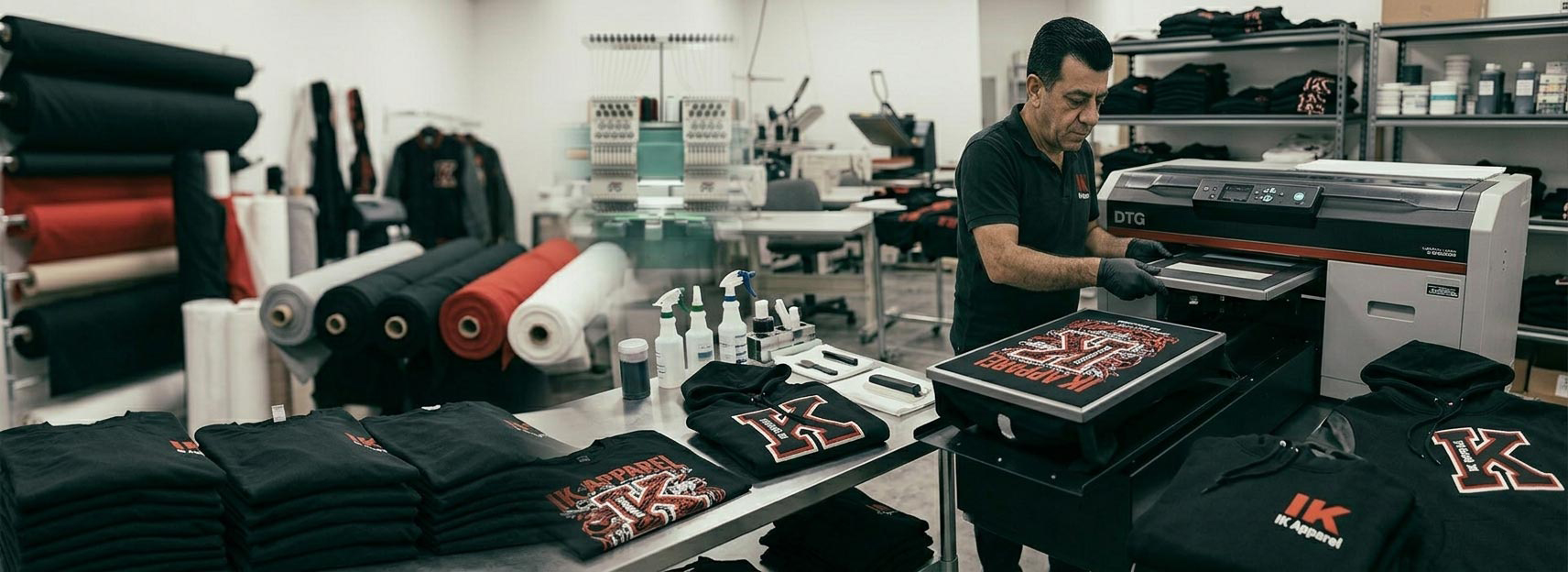 Direct to garment DTG printing manufacturer for USA clothing brands, DTG print t-shirts, DTG print hoodies, full-color apparel printing, soft-feel garment printing, startup clothing drops, and private label apparel buyers