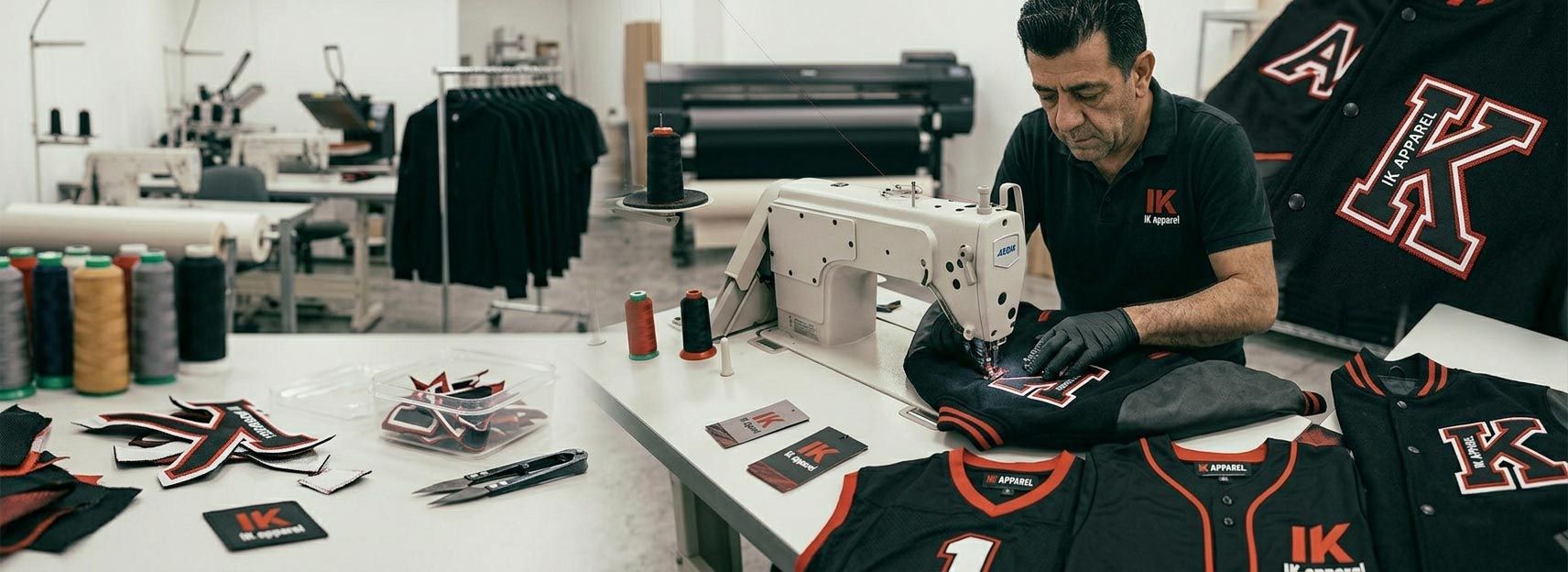 Tackle twill manufacturer for USA apparel buyers, stitched names and numbers, varsity jacket letters, football jerseys, baseball jerseys, teamwear, school uniforms, and custom twill applique